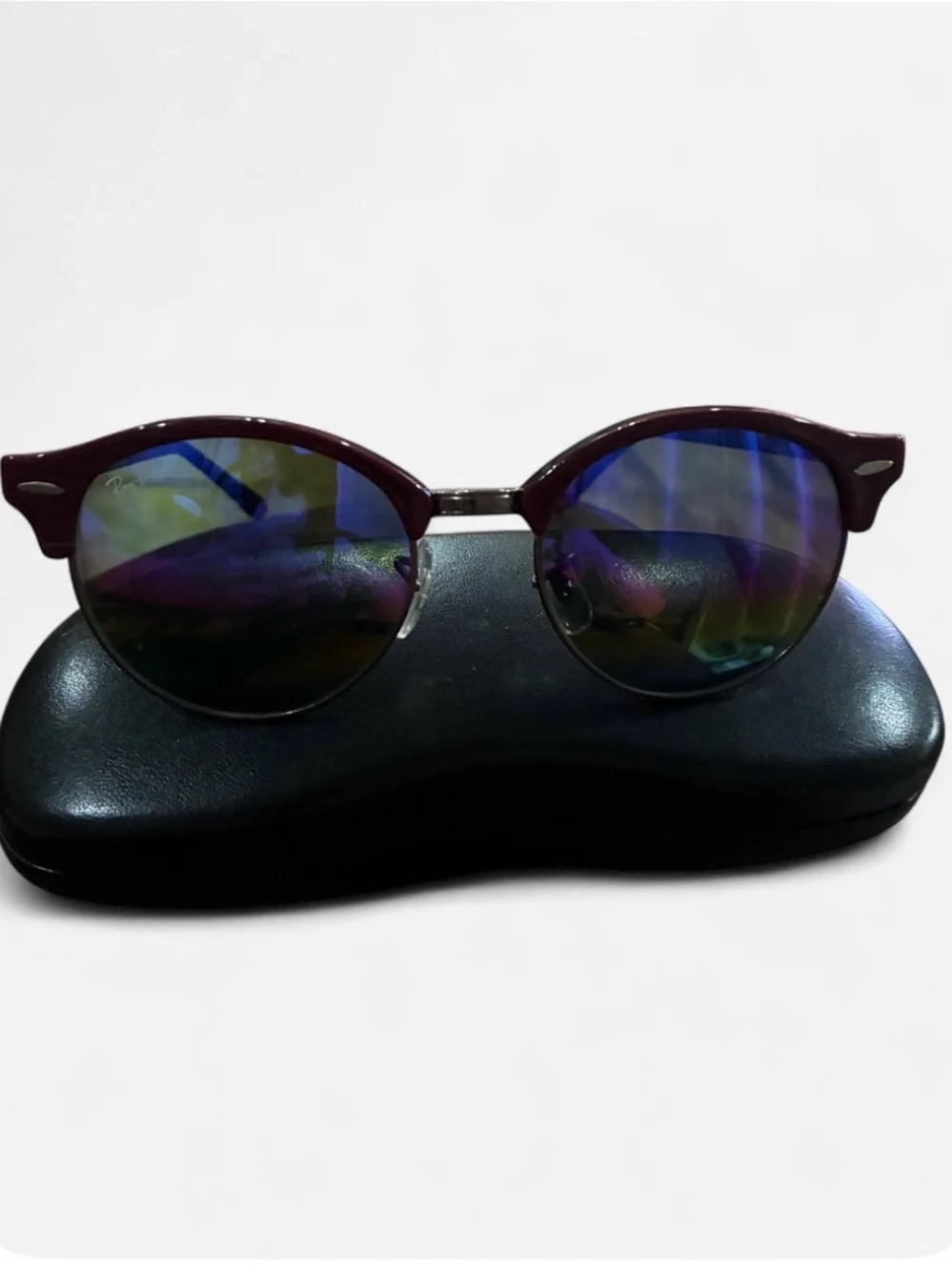 Ray-Ban Women's Round Tortoise Frame Sunglasses with Black Lenses